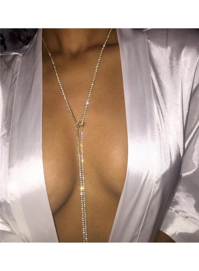 Bahels Silver Color Crystal Stone Rhinestone Necklace - Image 2